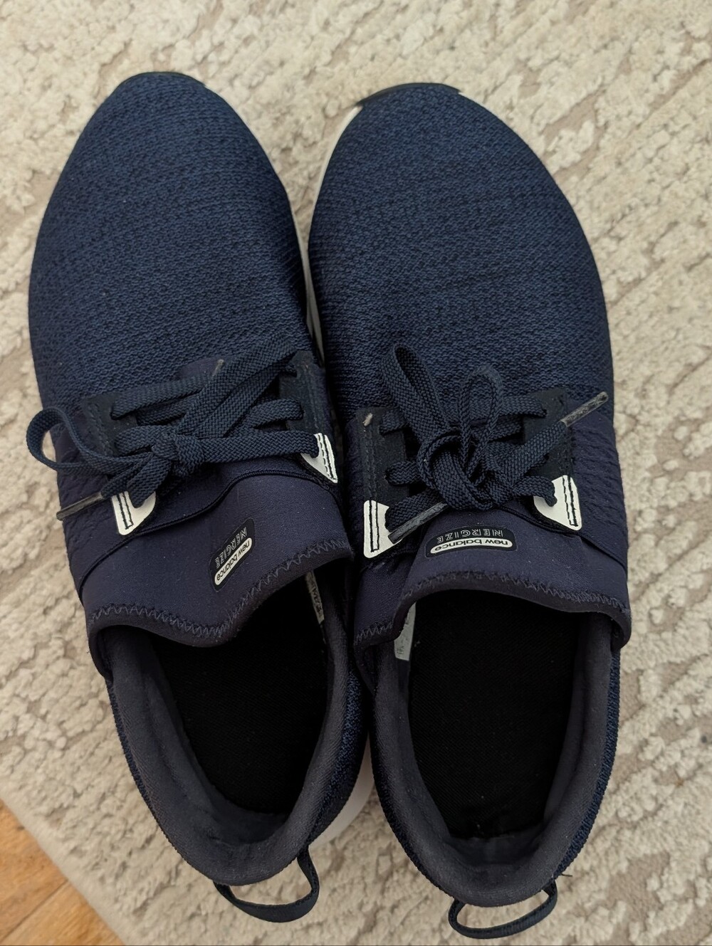New Balance Women Navy Knit Nergize Running Sneakers